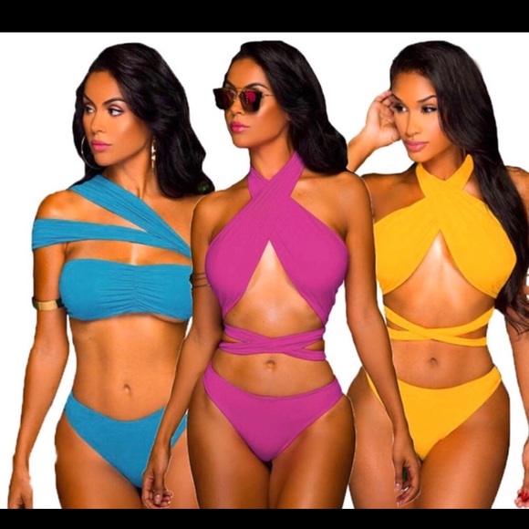 Yellow multiway (string) swimsuit - Picture 1 of 4